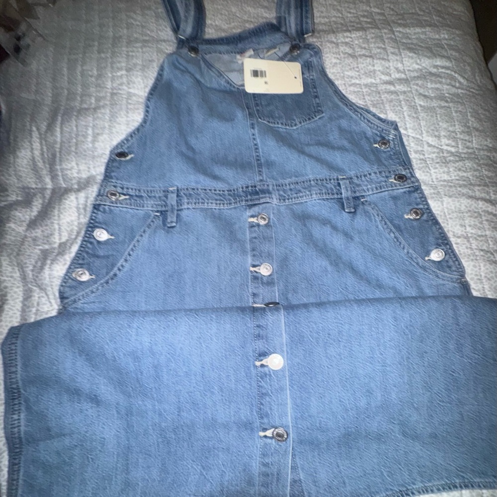Levi’s Denim Button-Down Overall Dress